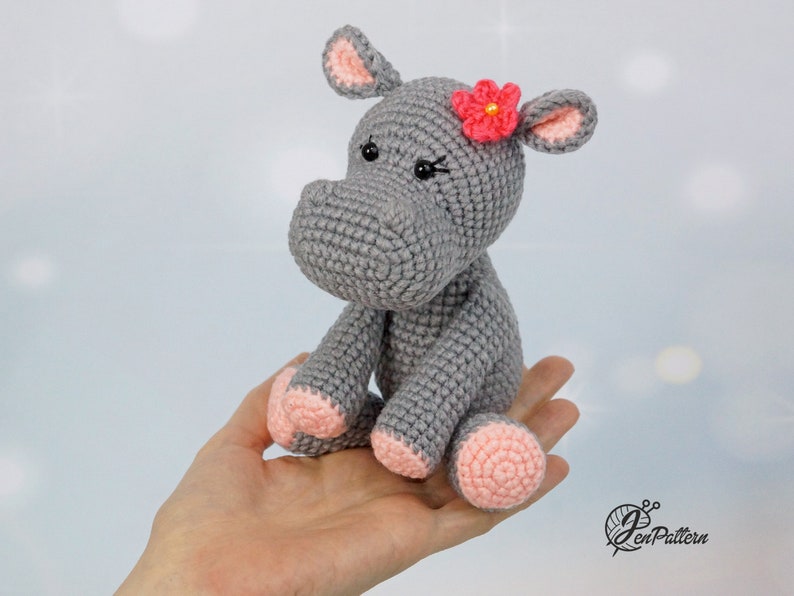 Hippo Twins crochet PATTERN, DIY amigurumi hippo stuffed animal tutorial, Safari crochet animal. PDF file English image 6