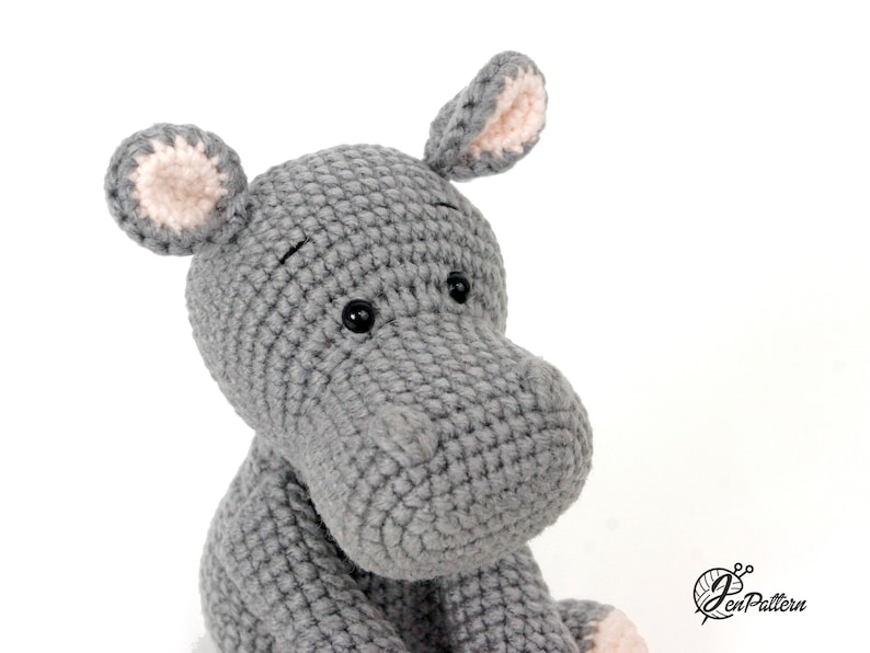 Hippo Twins crochet PATTERN, DIY amigurumi hippo stuffed animal tutorial, Safari crochet animal. PDF file English image 7