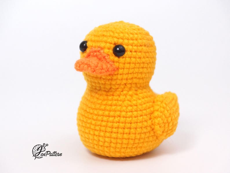 Yellow rubber duck crochet PATTERN, Amigurumi ducky tutorial, DIY crochet duckling. PDF file English image 4