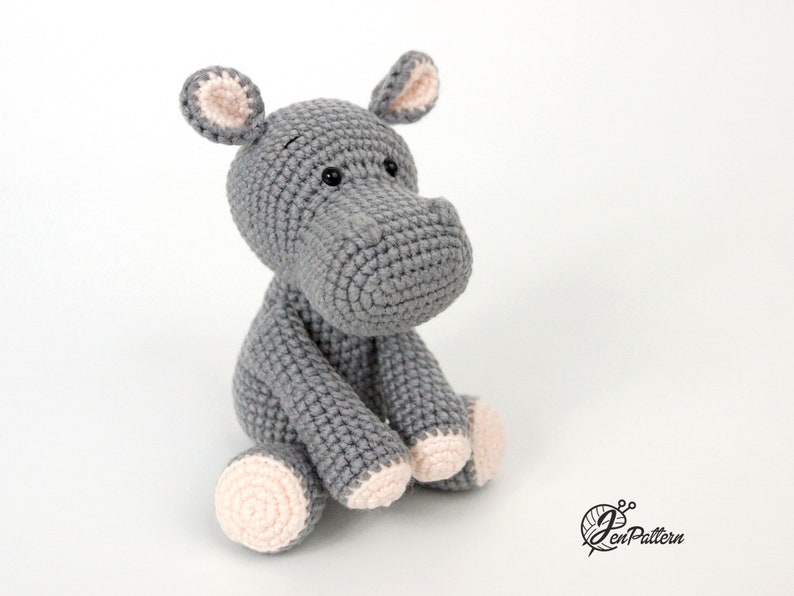 Hippo Twins crochet PATTERN, DIY amigurumi hippo stuffed animal tutorial, Safari crochet animal. PDF file English imagen 4