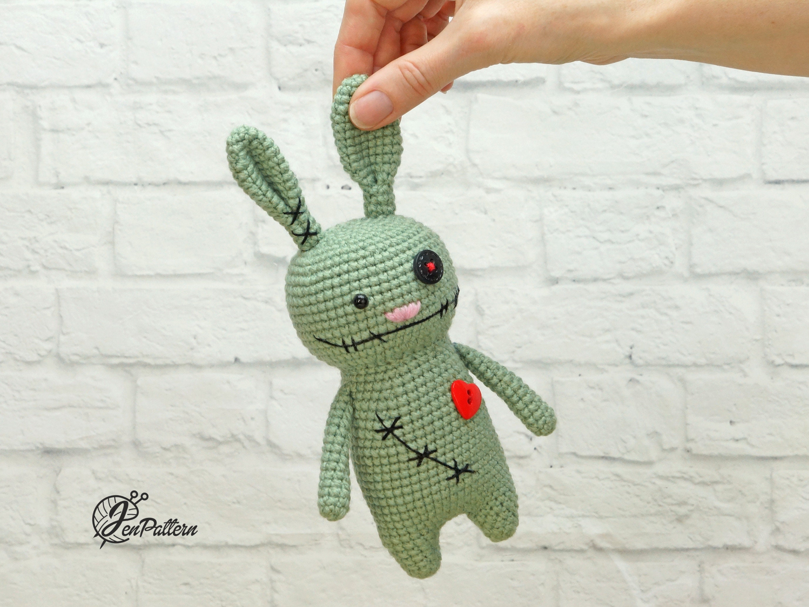 Voodoo Bunny crochet PATTERN Voodoo doll Halloween amigurumi Etsy