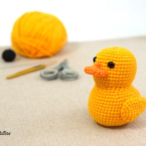 Yellow rubber duck crochet PATTERN, Amigurumi ducky tutorial, DIY crochet duckling. PDF file English image 6