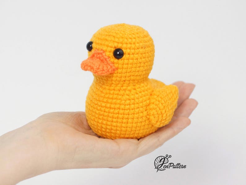 Yellow rubber duck crochet PATTERN, Amigurumi ducky tutorial, DIY crochet duckling. PDF file English image 5