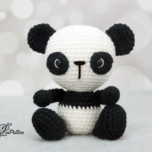 Panda bear crochet PATTERN, Easy amigurumi panda stuffed animal tutorial for beginners. PDF file English image 5