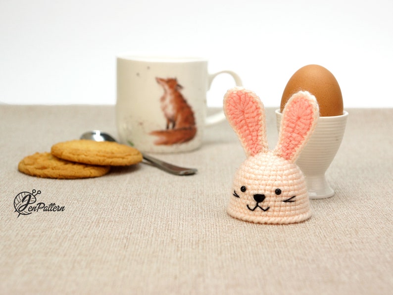 Bunny and Carrot egg warmers crochet PATTERN, DIY Easter kitchen decoration tutorial. PDF file English image 8
