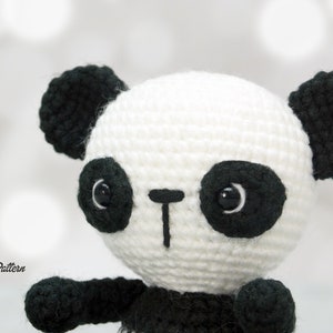 Panda bear crochet PATTERN, Easy amigurumi panda stuffed animal tutorial for beginners. PDF file English image 7