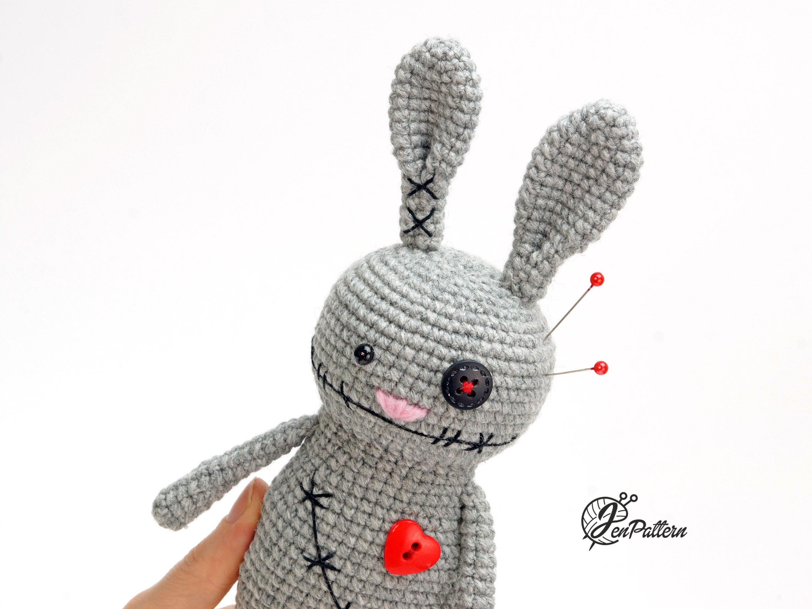 Voodoo Bunny crochet PATTERN Voodoo doll Halloween amigurumi Etsy