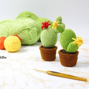 Cactus Collection crochet PATTERN, Amigurumi cactus plant, Crochet prickly pear tutorial. PDF file English image 6