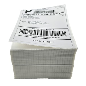 500 4x6 Fanfold Direct Thermal Shipping Labels for Zebra and Rollo Printers