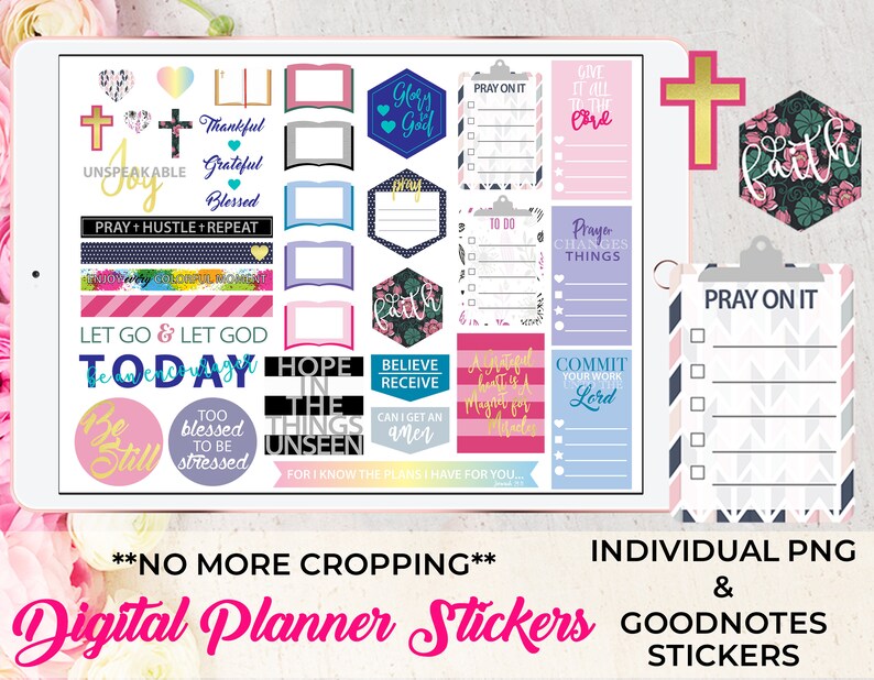 Faith Bible Digital Planner Stickers for Goodnotes Planner Etsy