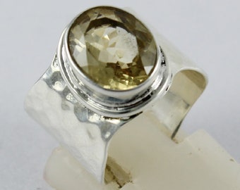 Citrine Ring, Citrine Silver Ring, Citrine  Gemstone Ring, Natural Citrine Ring, 925 Syamped Ring, Handamde Ring, handamde Silver Jewelry