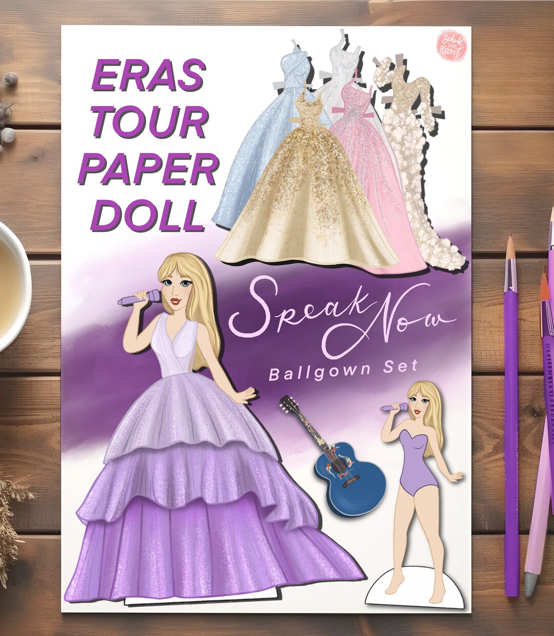 Taylor Swift Paper Doll, Eras Tour Printable, Speak Now Taylors Version