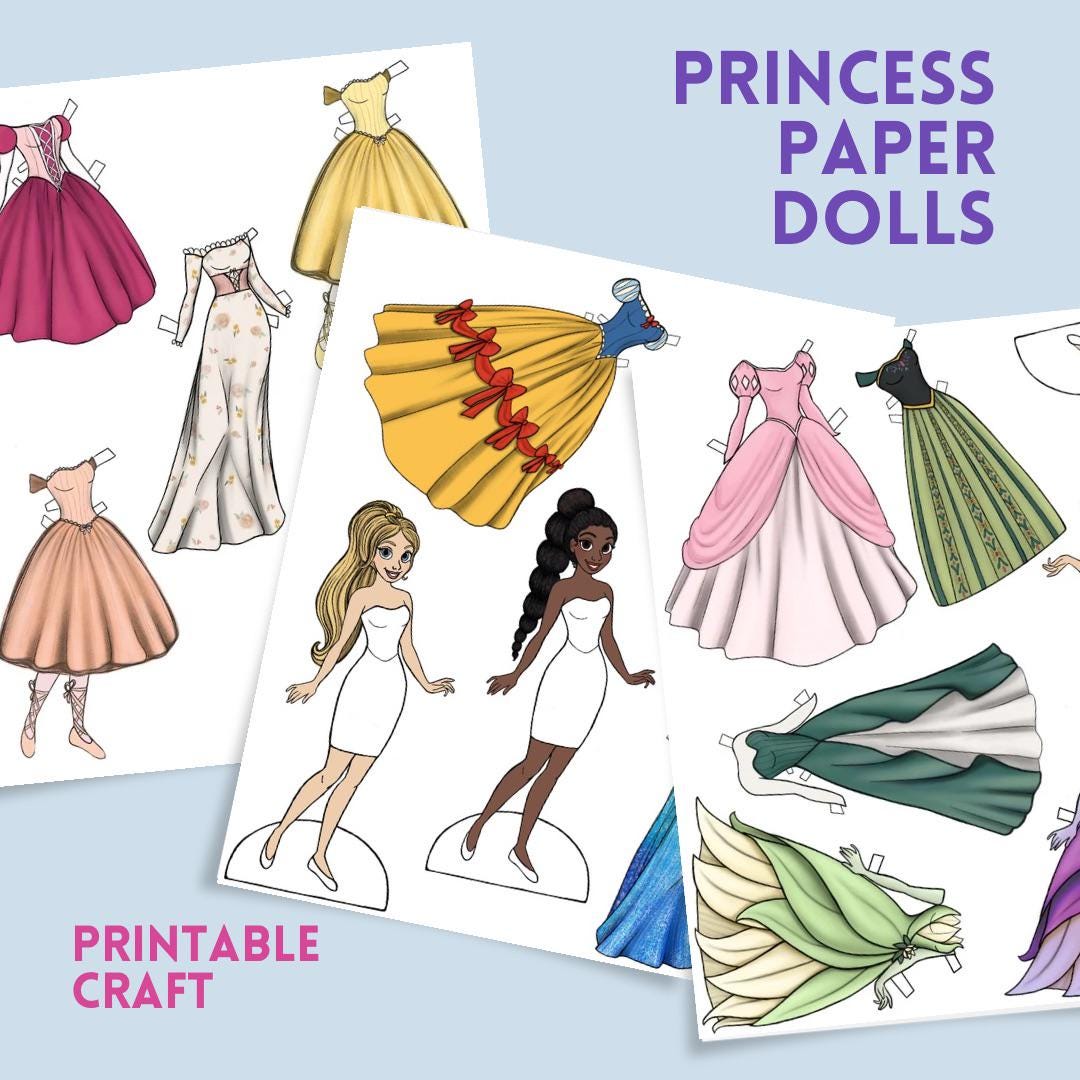Paper Doll Princess Dress up Printable DIY Craft for Kids Cut and Play  Activity Instant Download Bundle Fairytale Fun Crafting Gift - Main Image