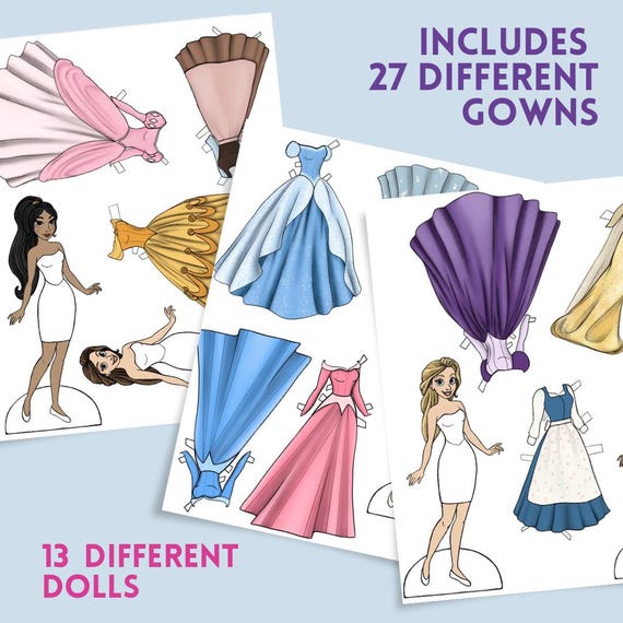princess dress up printable Dress the Princess