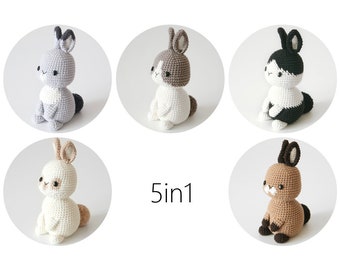 patron au crochet-Le lapin 5en1-B(PDF/ENG/KOR)