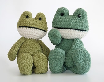 crochet pattern-Plush Milo the Frog(PDF/ENG)