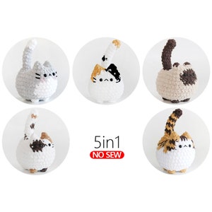 crochet pattern-No Sew Cats BundleA (PDF/ENG/KOR)