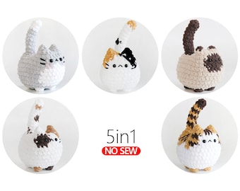 crochet pattern-No Sew Cats BundleA (PDF/ENG/KOR)