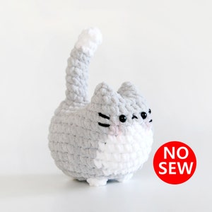 Patron au crochet - Chat sans couture (PDF/ENG/KOR)