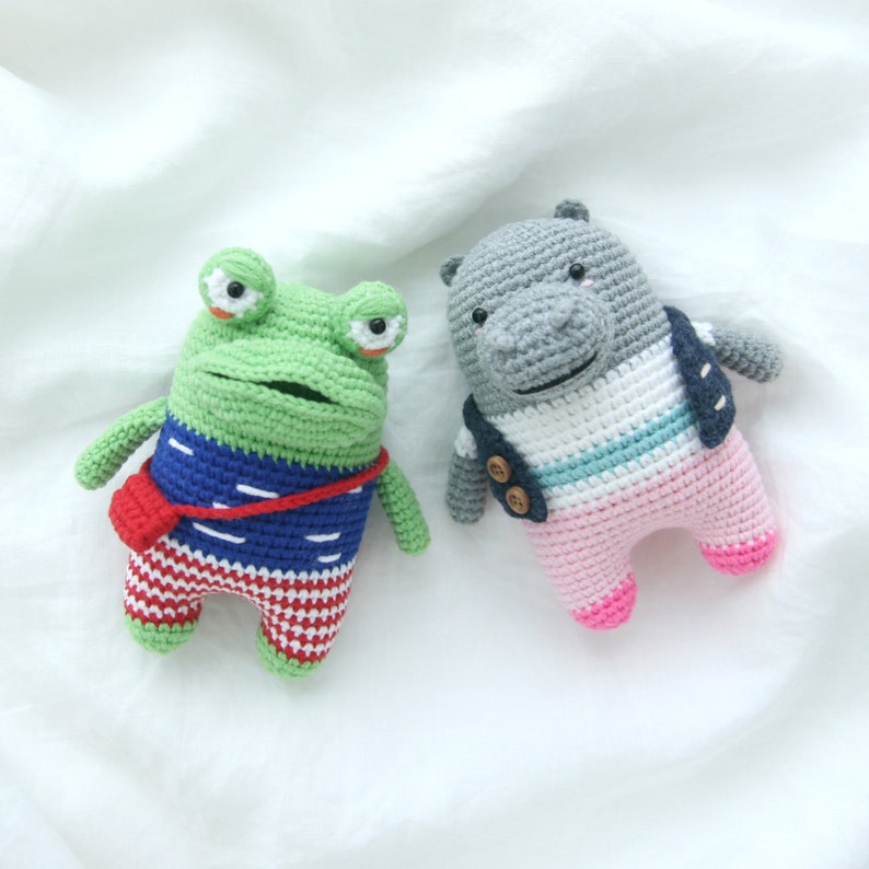 crochet pattern-5in1/frog/penguin/seagull/otter/hippoPDF/ENG image 3