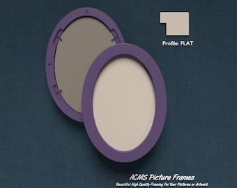 Oval Picture Frame - Flat Profile - 1.25 Wide Frame