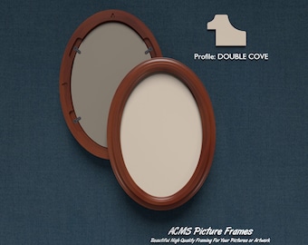 Oval Picture Frame - Double Cove Profile - 1.25 Wide Frame