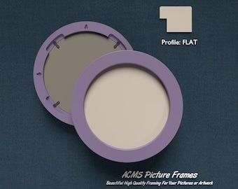 Round Picture Frame - Flat Profile - 1.25 Wide Frame