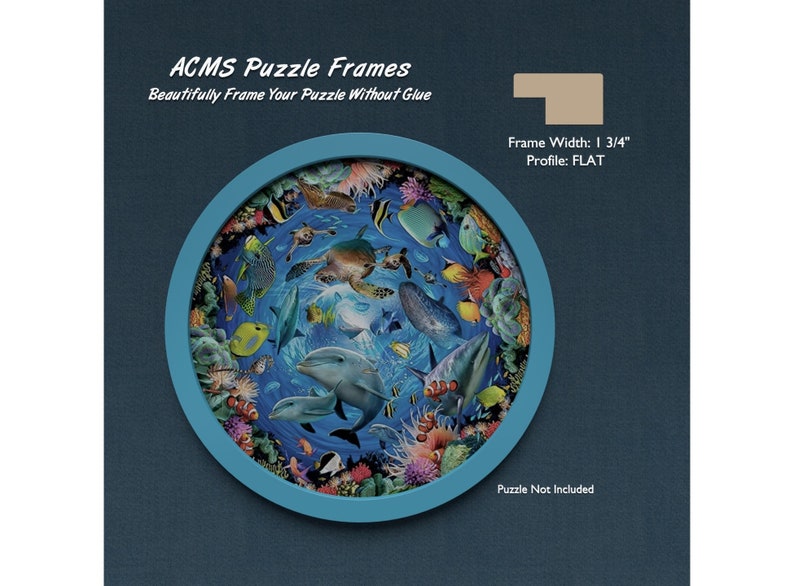 Round Puzzle Frame Round up to 24 Diameter Etsy