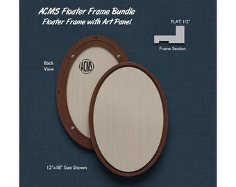 ACMS Oval Floater Frame and Art Panel Bundle