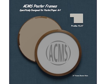 ACMS Round Poster Frame - 1 3/8" FLAT Profile