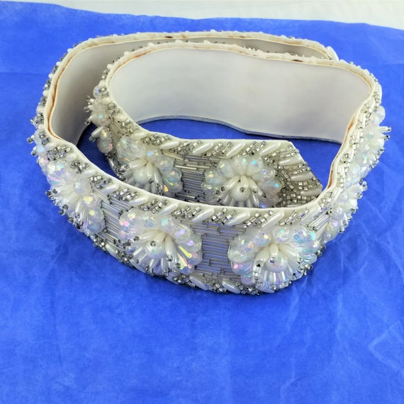 Vintage Crystal and Rhinestone Leather Belt - Moti