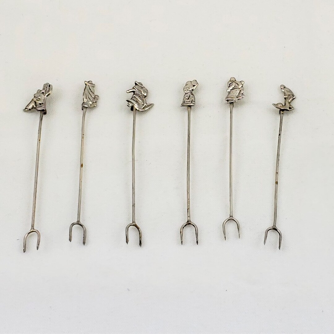 Mexico Signed Sterling Silver Horderves Forksnack Fork Lot Etsy