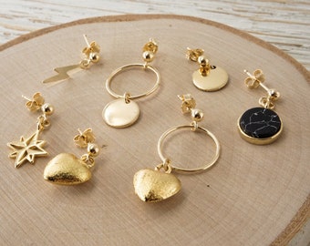 Mix and Match Earrings - 14k Gold Fill Charms