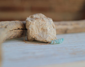 Amazonite necklace with 14k gold filled wire