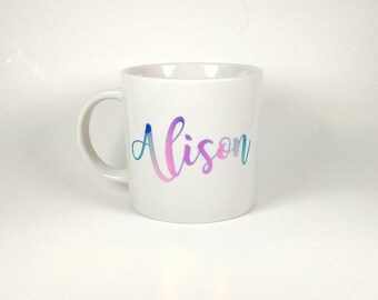 monogram coffee mug etsy