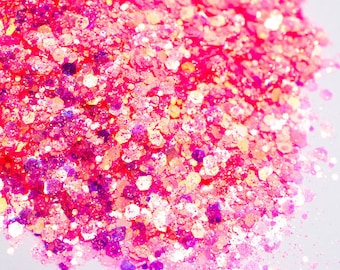 Hot Pink Chunky Glitter Mix