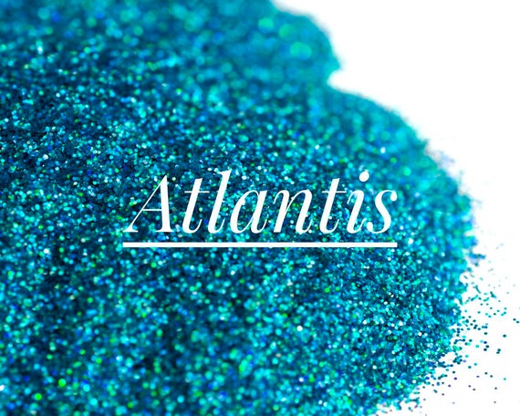 Metallic Blue Glitter//Atlantis//Teal Glitter//Fine .015 Hex//Solvent  Resistant//Tumbler Glitter//Nail Glitter//Bulk Glitter