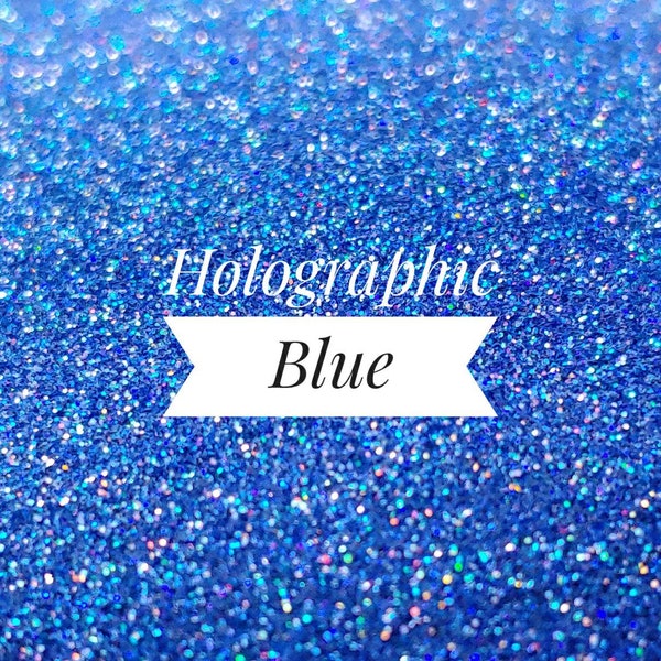 Holographic Blue Glitter//Holo Glitter//Ultra Fine//Solvent Resistant//Tumbler Glitter//Nail Art Glitter//Festival Makeup//Bulk Glitter