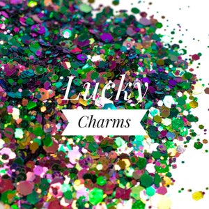 Lucky Charms//Color Shift Glitter//Chunky Glitter Mix//Chameleon Multichrome//Solvent Resistant//Tumbler Glitter//Nail Glitter//Bulk Glitter