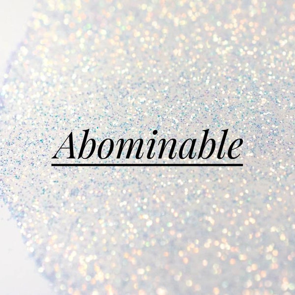 Cosmetic Grade Glitter//Abominable//Iridescent White Glitter//Solvent Resistant//Makeup Glitter//Lip Gloss Glitter//Nail Glitter