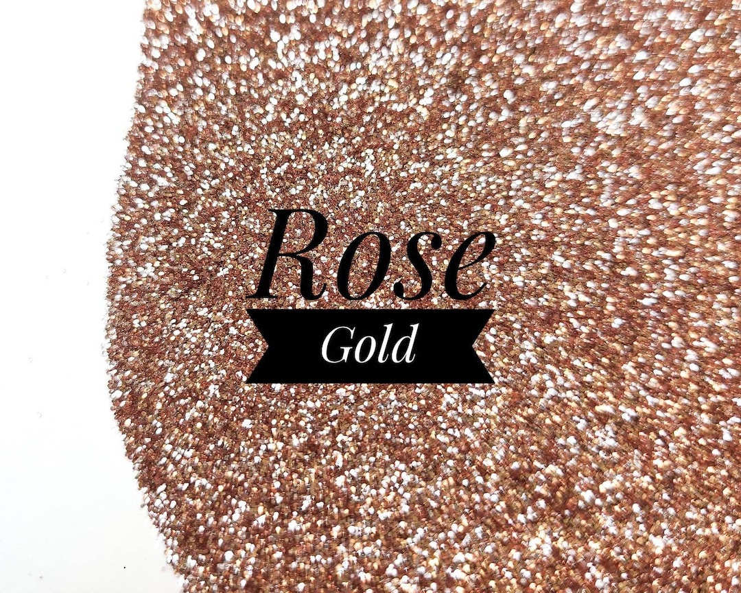 Metallic Glitter//rose Gold Glitter//fine .015 Hex//solvent