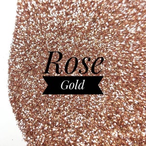 Metallic Glitter//Rose Gold Glitter//Fine .015 Hex//Solvent Resistant//Tumbler Glitter//Nail Art Glitter//Bulk Glitter