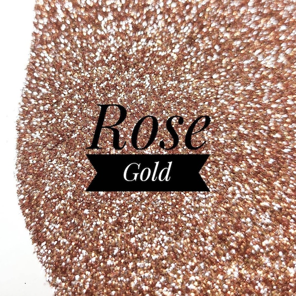 Metallic Glitter//Rose Gold Glitter//Fine .015 Hex//Solvent Resistant//Tumbler Glitter//Nail Art Glitter//Bulk Glitter