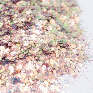 Rose Water//Chunky Glitter Mix//Iridescent Pink Glitter Mix//Solvent Resistant//Tumbler Glitter//Nail Glitter//Body Glitter