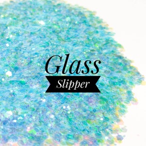 Blauer Chunky Mix Glitter // Glass Slipper // Irisierende Mixed Glitter // Lösungsmittelbeständig // Tumbler Glitter // Nail Art Glitter // Festival Makeup