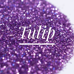 Metallic Purple Glitter//Tulip//Fine .015 Hex//Solvent Resistant//Lavender Purple//Tumbler Glitter//Nail Art Glitter//Bulk Glitter image 1