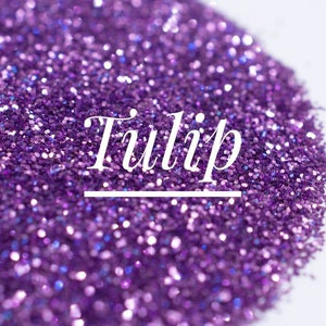 Metallic Purple Glitter//Tulip//Fine .015 Hex//Solvent Resistant//Lavender Purple//Tumbler Glitter//Nail Art Glitter//Bulk Glitter