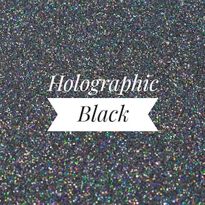 Holographic Black Glitter//Holo Glitter//Ultra Fine//Solvent Resistant//Tumbler Glitter//Nail Art Glitter//Festival Makeup//Bulk Glitter
