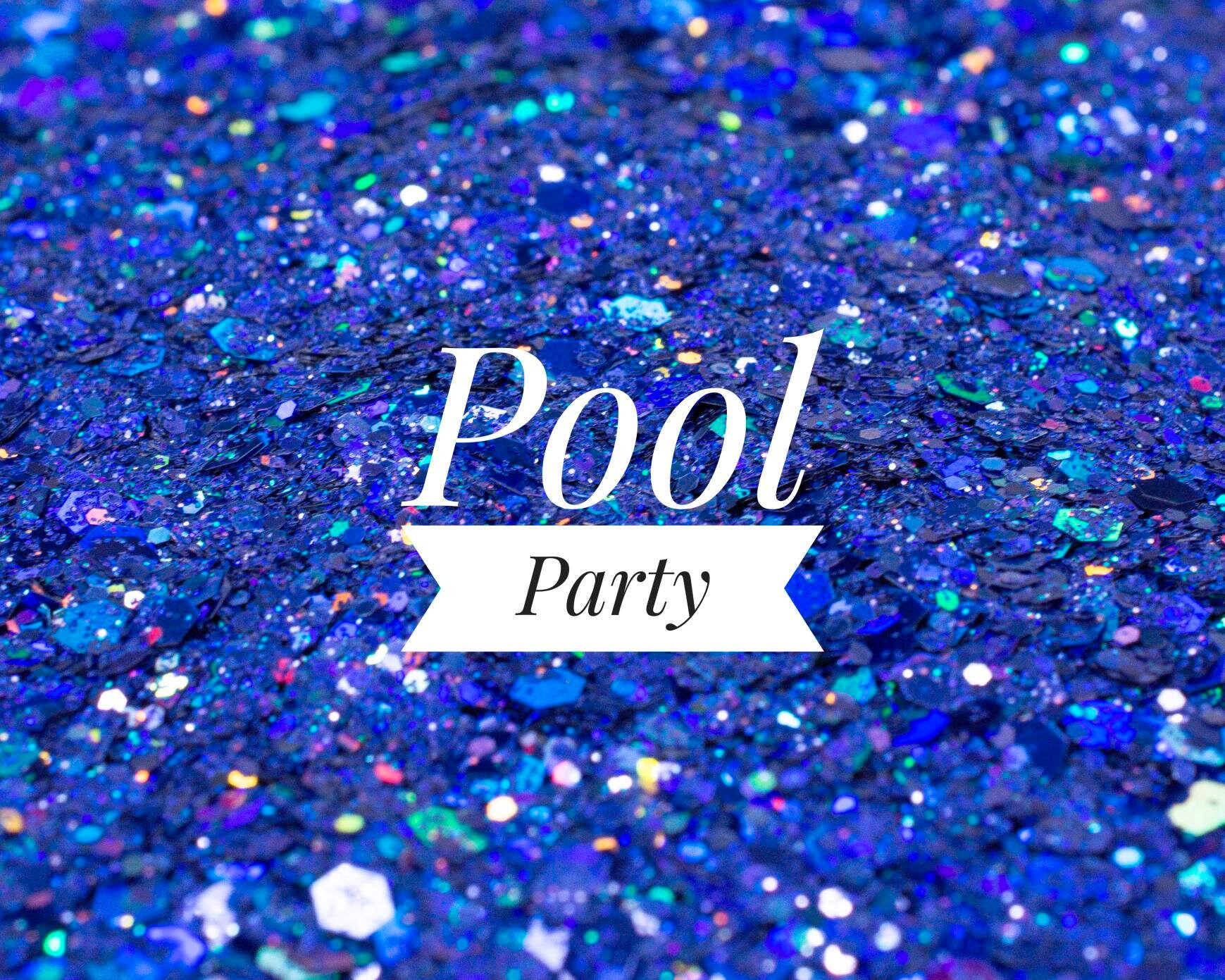 Pool Day fine Fine Glitter Mix Neon Iridescent Blue Glitter for
