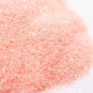 Peachy Pie//Iridescent Glitter//Pastel Orange Glitter//.008 Ultrafine Glitter//Solvent Resistant//Tumbler Glitter//Nail Glitter